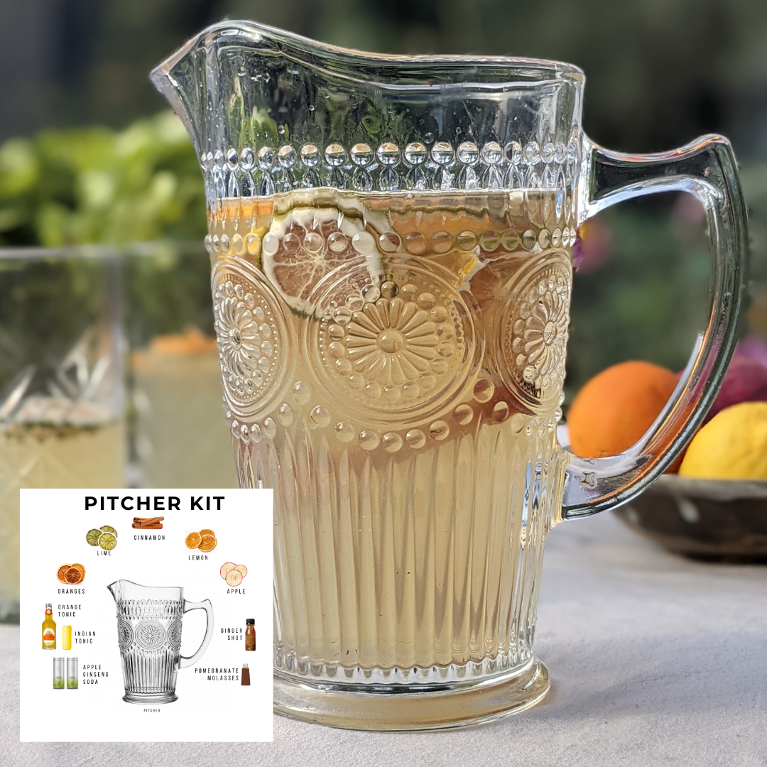 VABIDA | Non Alcoholic White Sangria Pitcher Gift Set (6 portions + Pitcher)