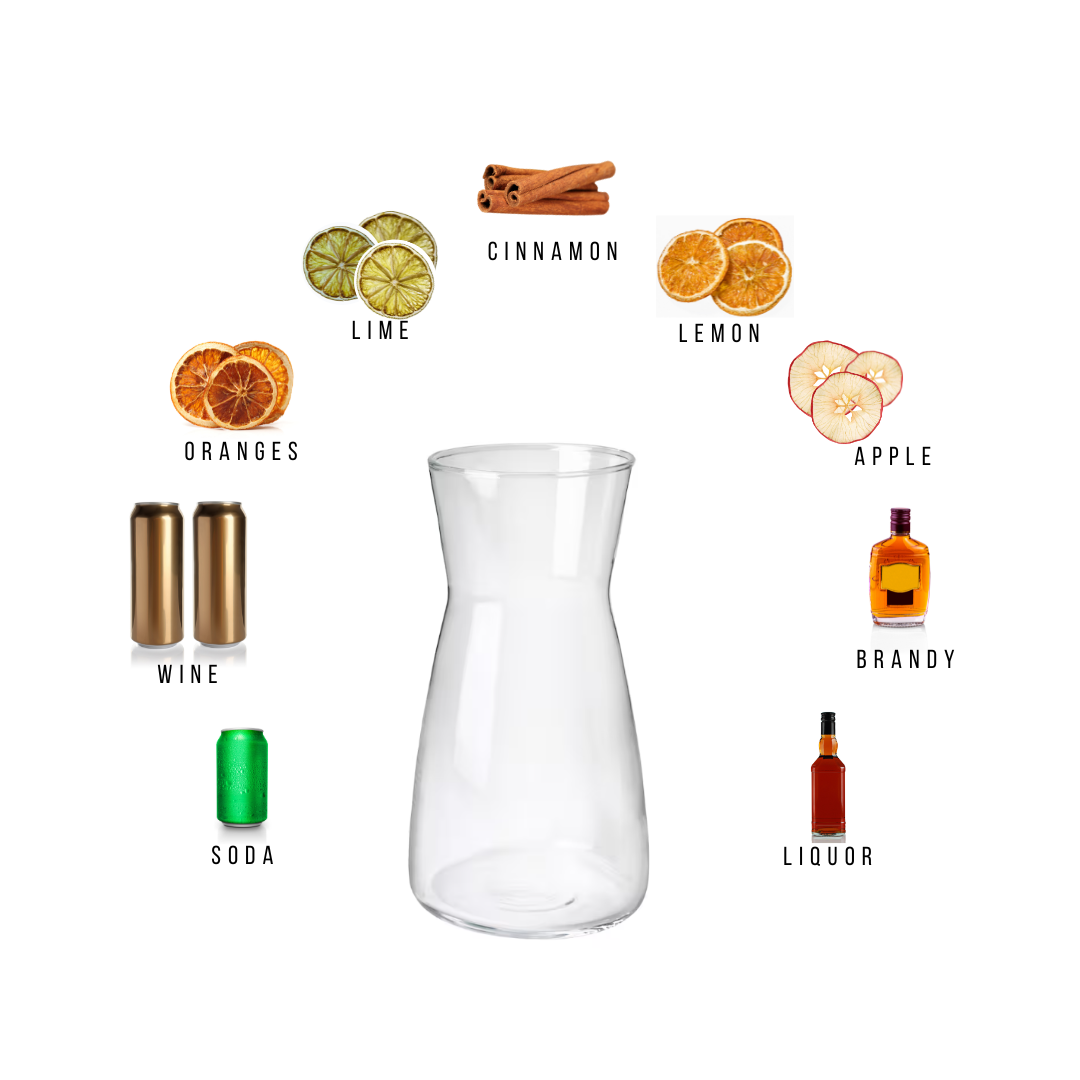 BABIDA | White Sangria Cocktail Gift Set (4 portions + Carafe)