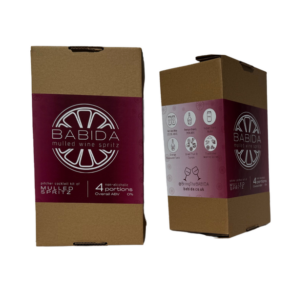 BABIDA Mulled Wine Spritz Drinks Kit & Gift Hamper | Christmas Cocktail Gift Set Extra Round
