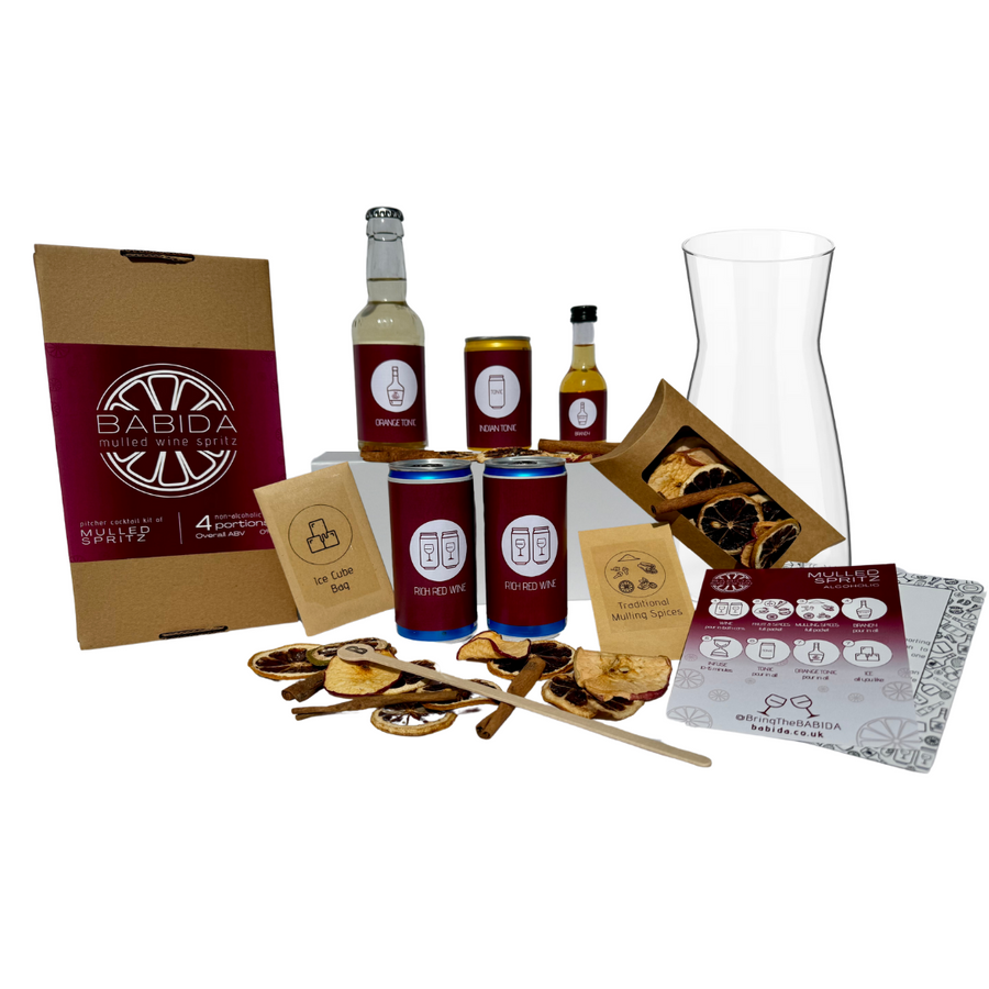 BABIDA Mulled Wine Spritz Drinks Kit & Gift Hamper | Christmas Cocktail Gift Set Gift Edition