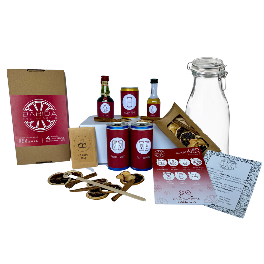 BABIDA Red Sangria Drinks Kit & Gift Hamper | Sangria Gift Set Picnic Edition