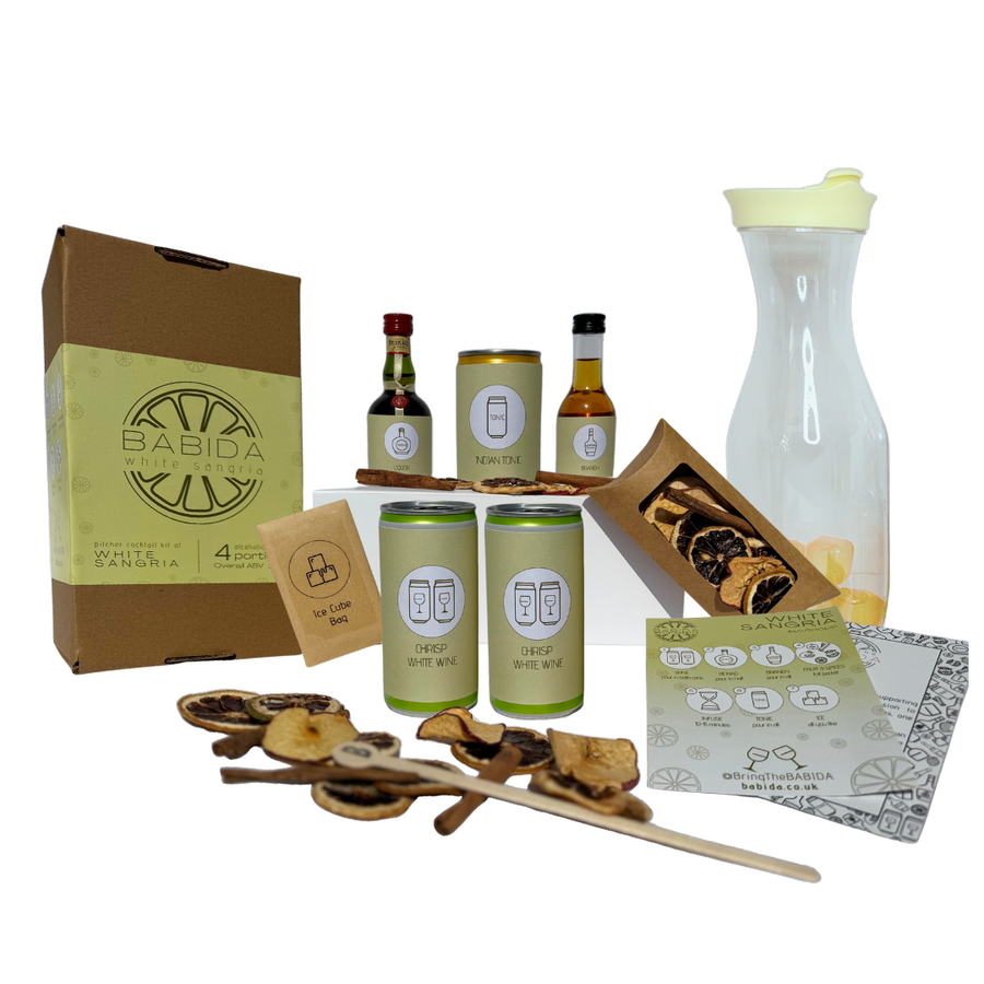 BABIDA White Sangria Drinks Kit & Gift Hamper | Portuguese Sangria Gift Set Picnic Edition