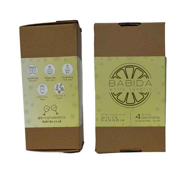 BABIDA White Sangria Drinks Kit & Gift Hamper | Portuguese Sangria Gift Set Extra Round