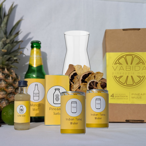 VABIDA Pineapple Mule Drinks Kit & Gift Hamper | Alcohol-Free Cocktail Gift Set Gift Edition