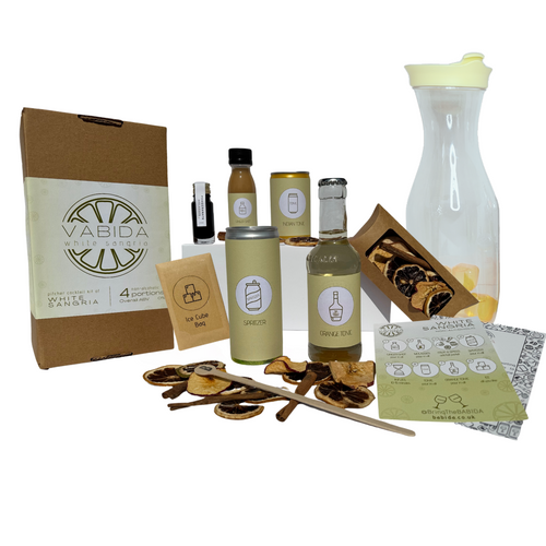 VABIDA White Sangria Drinks Kit & Gift Hamper | Alcohol-Free Sangria Gift Set Picnic Edition